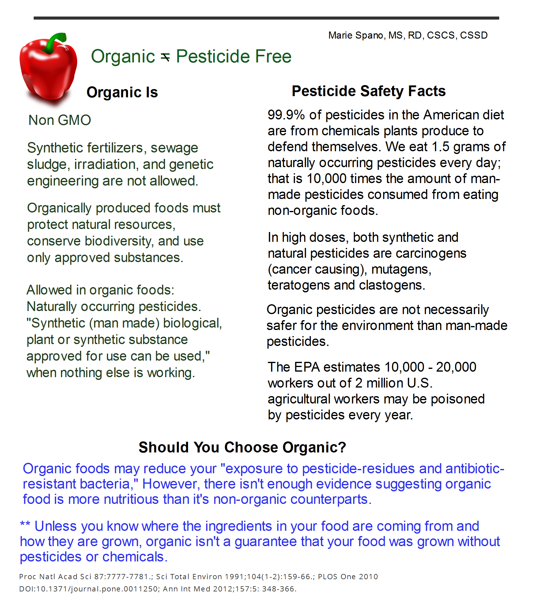 Organic Does Not Mean Your Food Is Free Of Pesticides